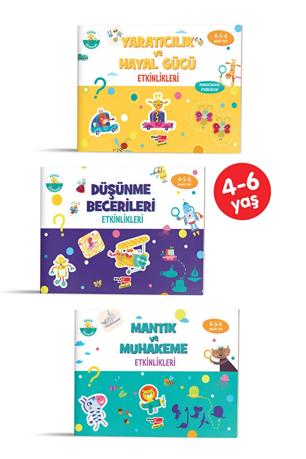 Okul Öncesi 4-6 Yaş Evde 3'lü Etkinlik Set